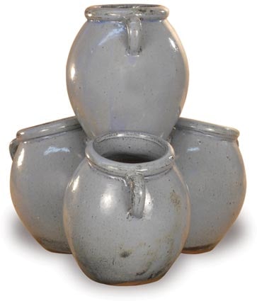 Sol strawberry jar with cups, blue