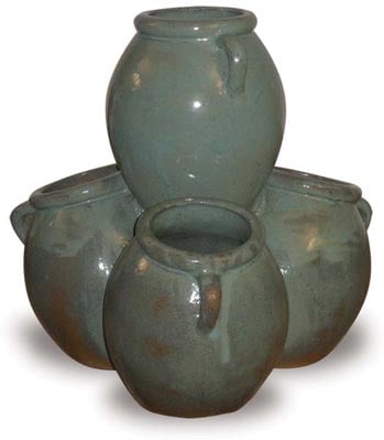 Sol strawberry jar with cups, green