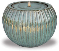 Sol stripe ball fountain with LED light, green