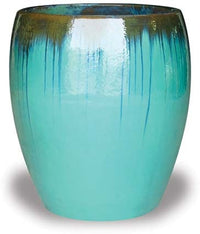 Sol tall belly planter, blue