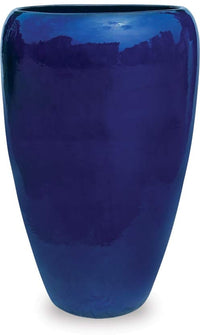 Sol tall elegant planter, blue