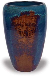 Sol tall elegant planter, blue
