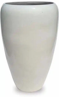 Sol tall elegant planter, white