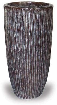 Sol tall rain drop planter, brown