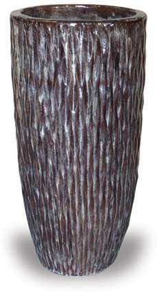 Sol tall rain drop planter, brown