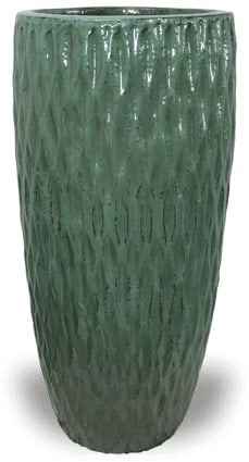 Sol tall rain drop planter, green