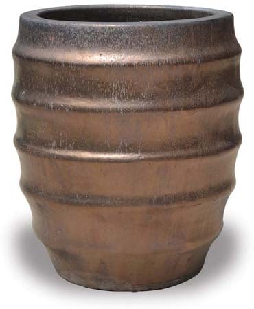 Sol tall ridge planter, bronze