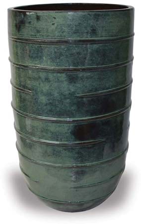Sol tall round twisted planter, moss