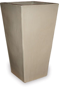 Sol tall square planter, cream