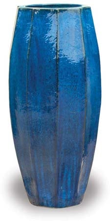 Sol tall starfruit planter, blue