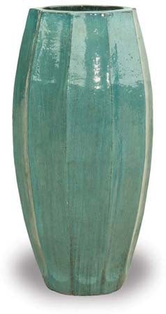 Sol tall starfruit planter, green