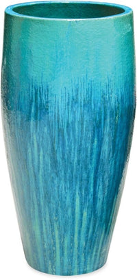 Sol tall tapered planter, blue