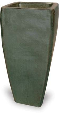 Sol tall tapered square planter, moss