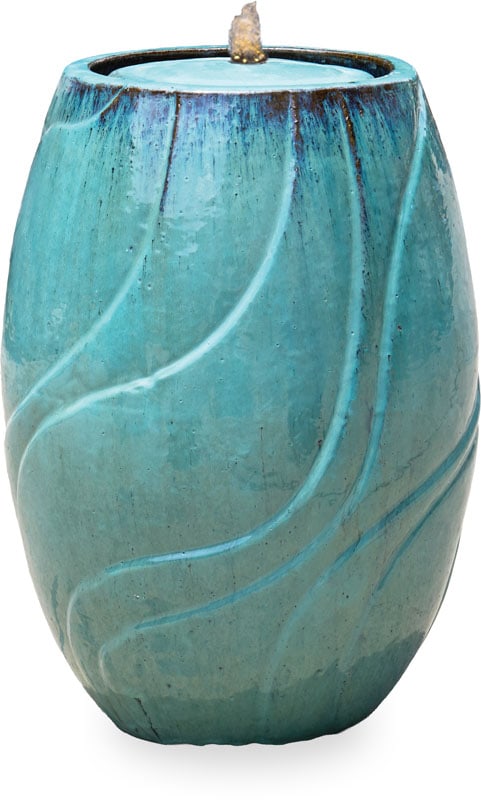 Sol tall wave fountain, green
