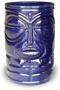 Sol tiki planter, blue