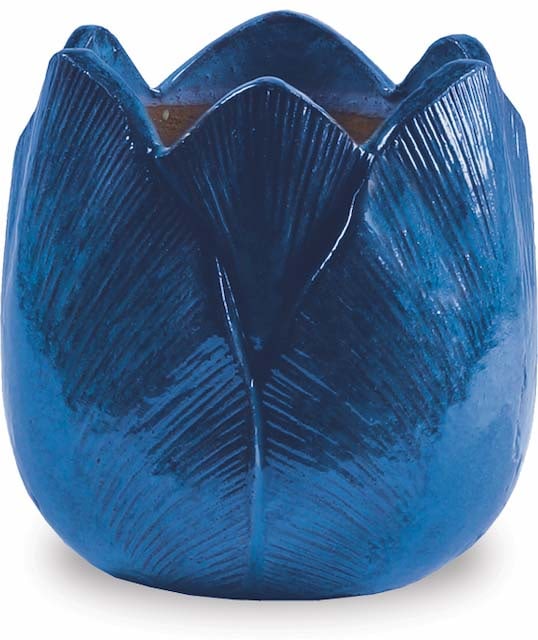 Sol tulip planter, blue