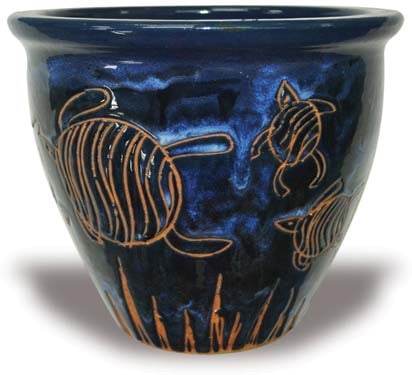 Sol turtles pot, blue