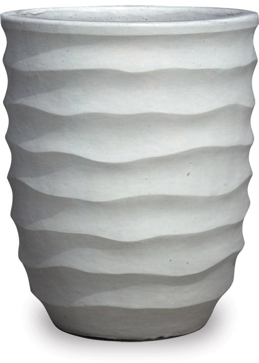 Sol wave egg pot, white