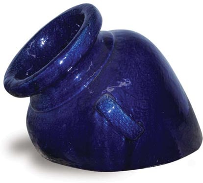Sol welcome pot with handle, blue