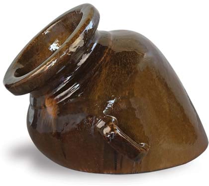 Sol welcome pot with handle, brown