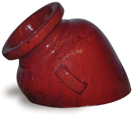 Sol welcome pot with handle, red