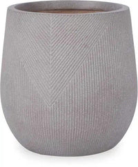Trébol round planter, brown