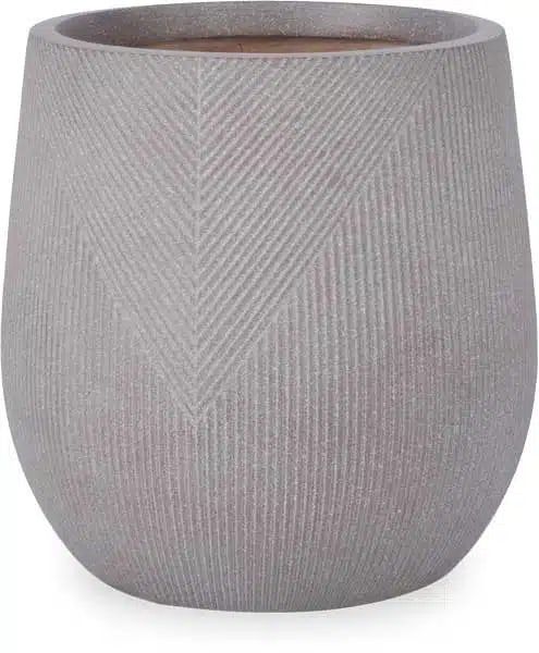 Trébol round planter, brown