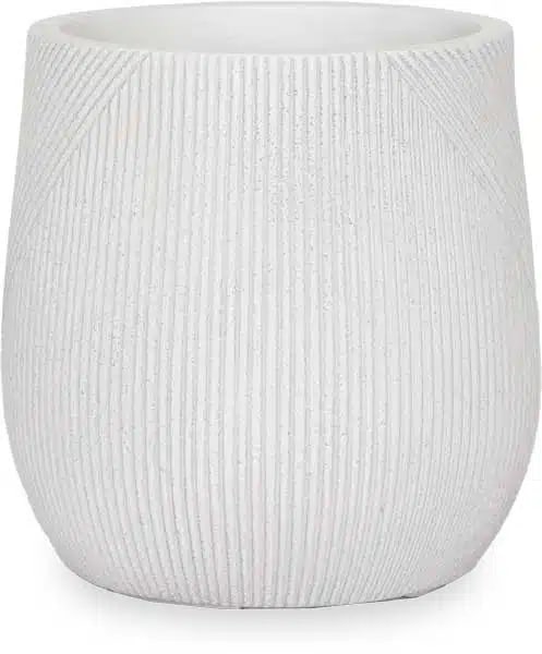 Trébol round planter, white