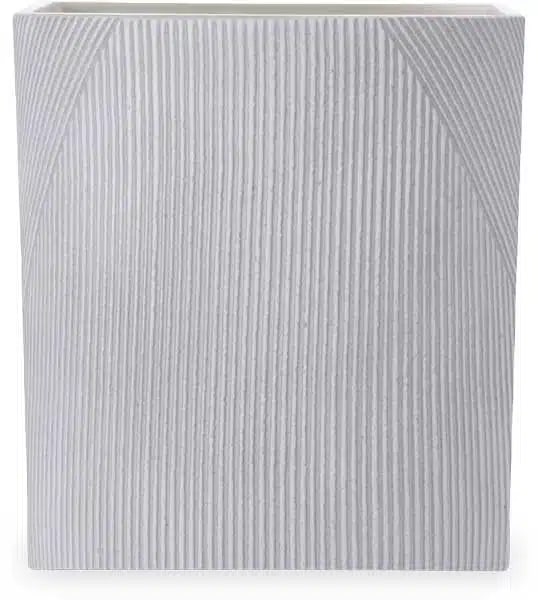 Trébol tall rectangle planter, white