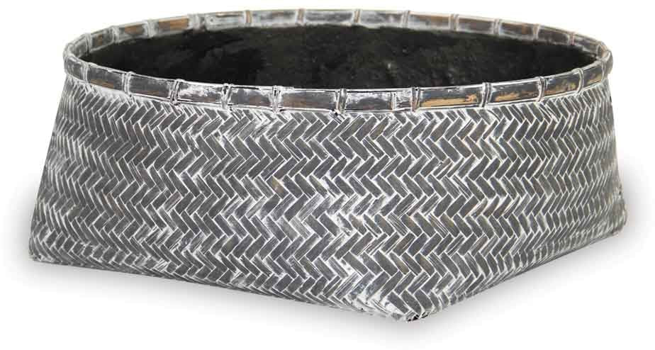 Yerba small rounded square planter, black