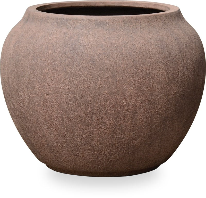 Zafra belly japandi planter, brown