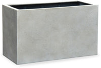 Zafra tall ulmus box planter, white
