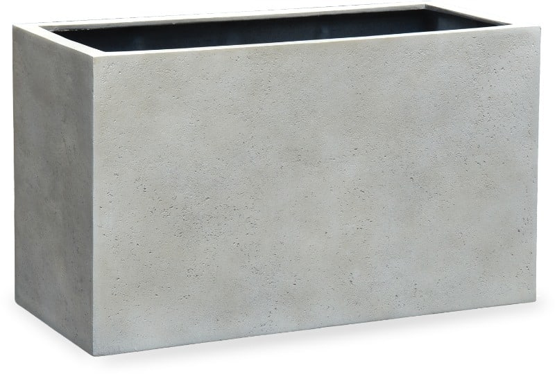 Zafra tall ulmus box planter, white